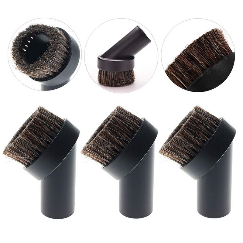 TXIN 4 Pieces Soft Horsehair Bristle Vacuum Attachments Dusting Brush Cleaner Dust Brush, Small Round Corner/Track Cleaning Tools Vacuum Brushes Replacement, Inner Dia 32mm/1.26 in - Image 1